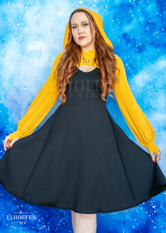 Essential Capricorn Crop Hoodie - Mustard Gold