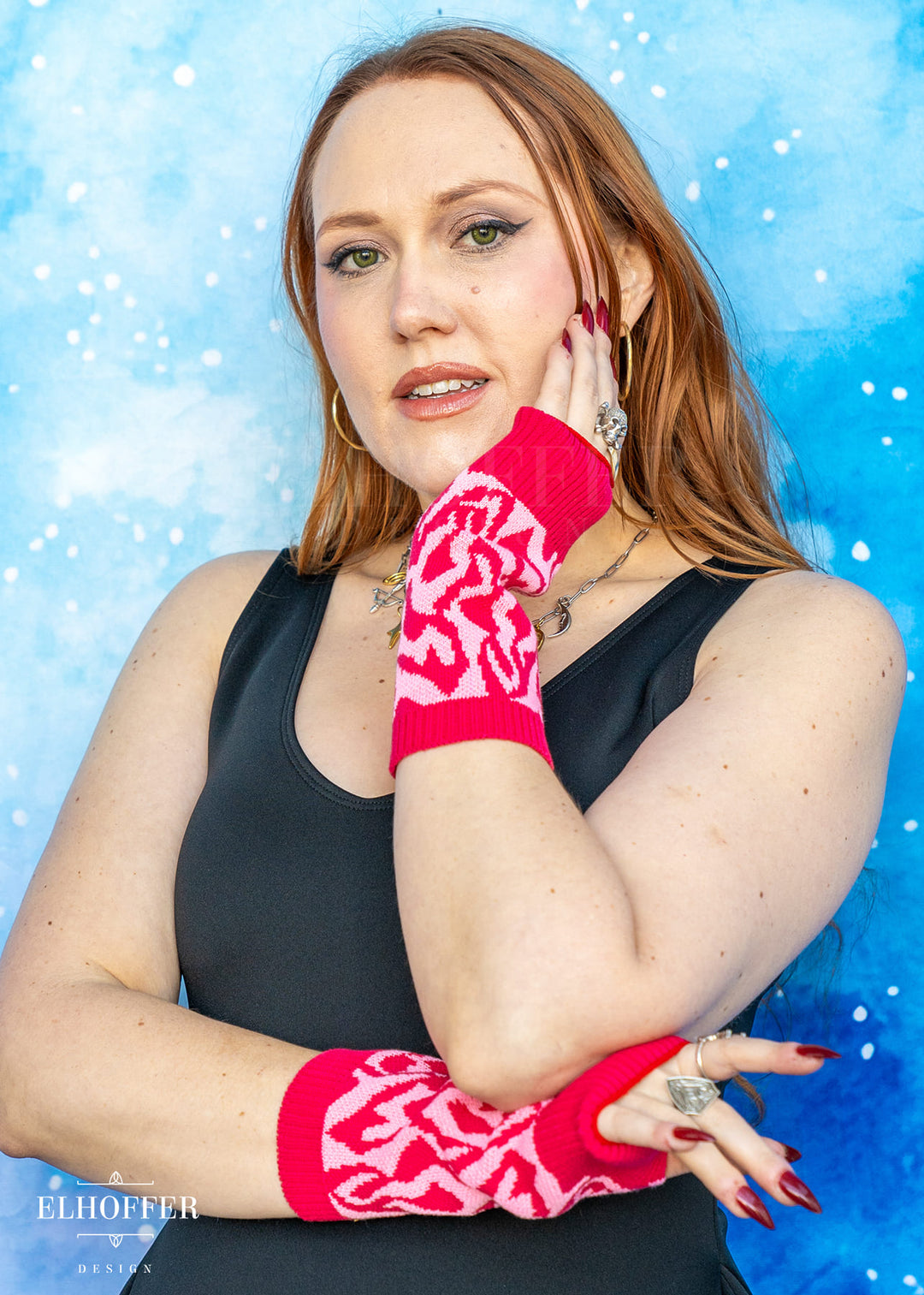 Demon Marking Gloves - Fuschia/Pink