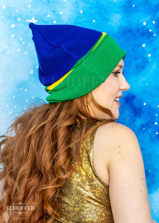 Rainbow Pride Ribbed Cat Ear Beanie