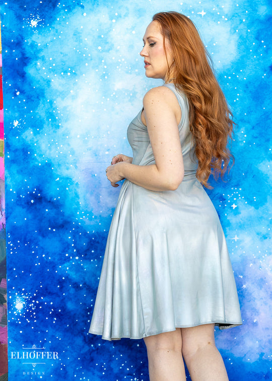 Essential Aquarius Knee Length Dress - Distressed Liquid Holo