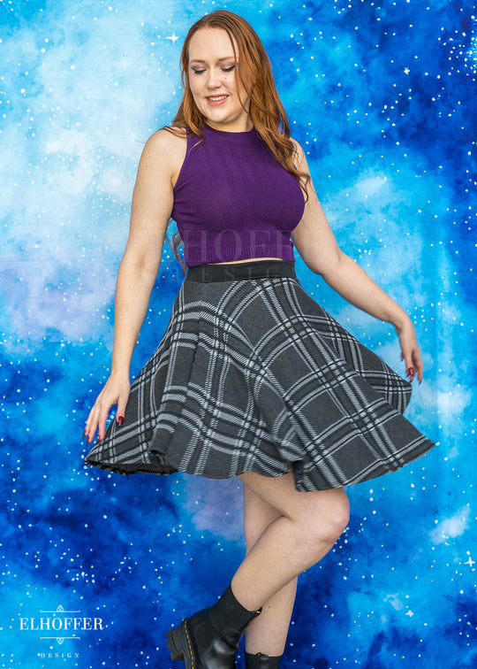 Essential Tartan Knit Skirt - Circle Skirt