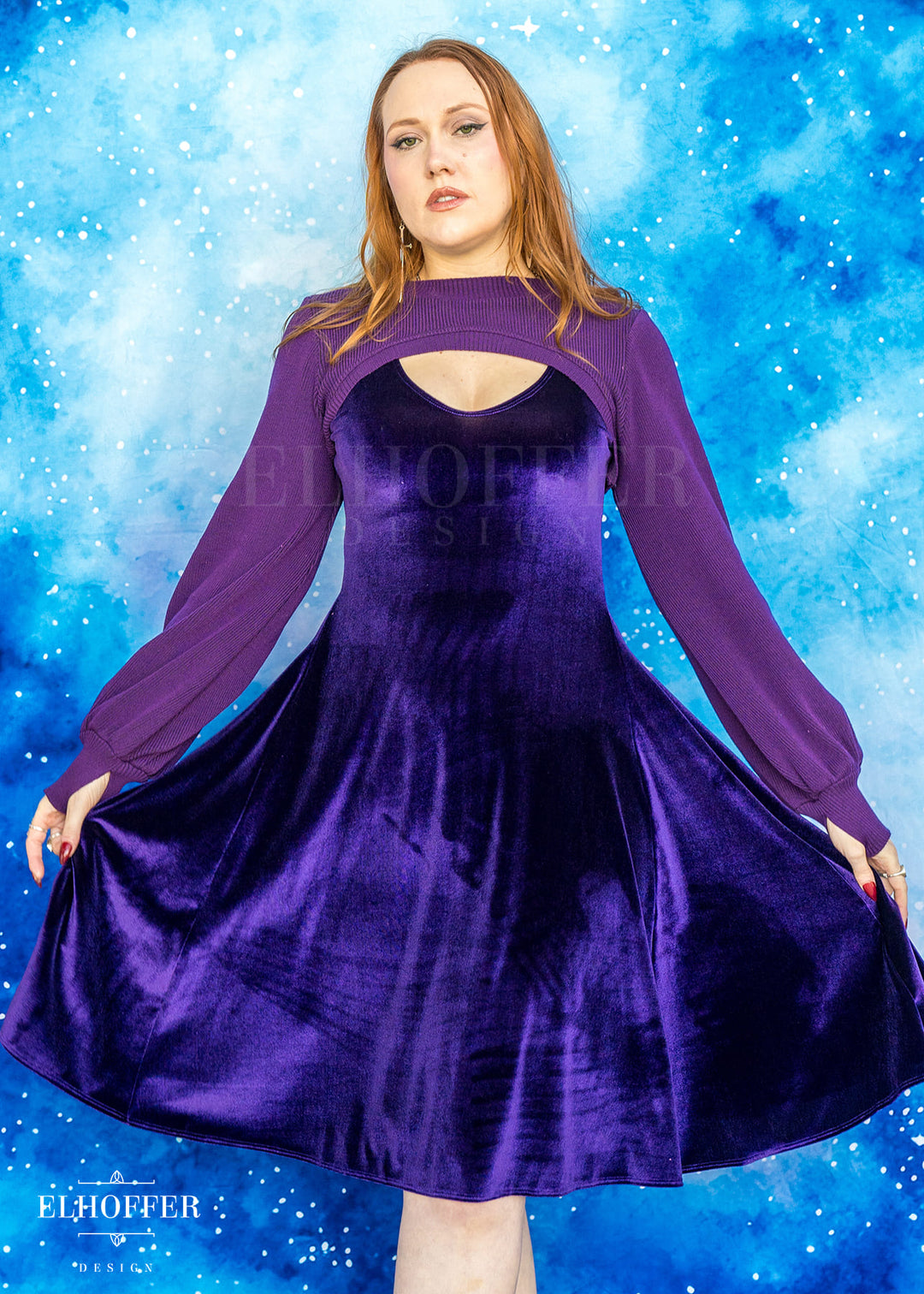 Essential Capricorn Crew Crop - Sinister Purple