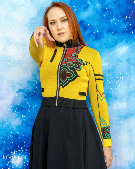 Popstar Royalty Zip Crop Cardi