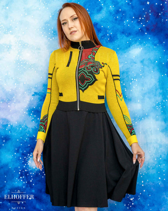 Popstar Royalty Zip Crop Cardi