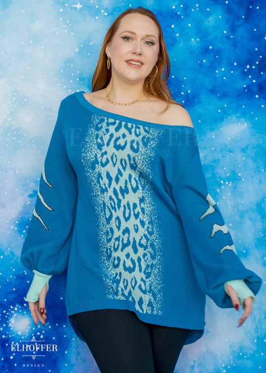 PREORDER - Blue Tiger Oversize Sweater