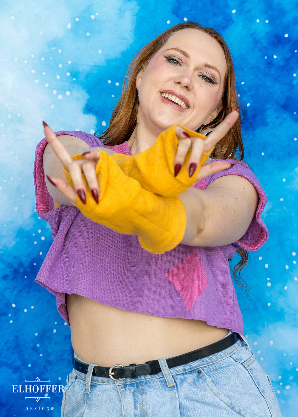 PREORDER - Mysterious Sparkle Arm Warmers - Mustard