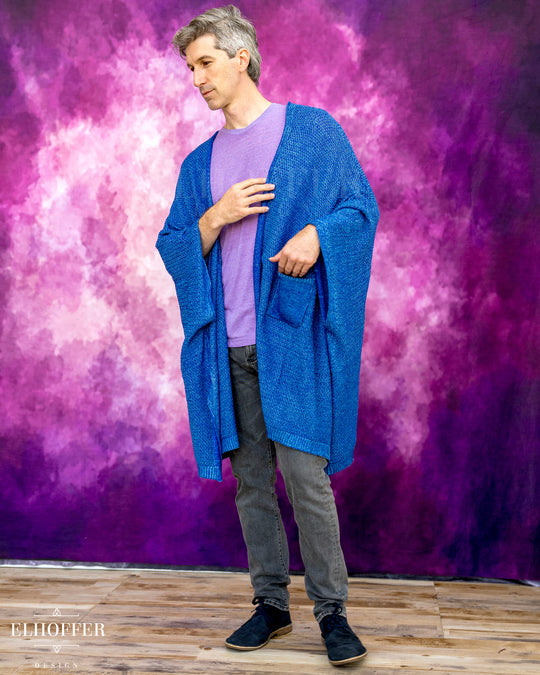 Fae of Night & Stars Knit Robe - Icy Blue