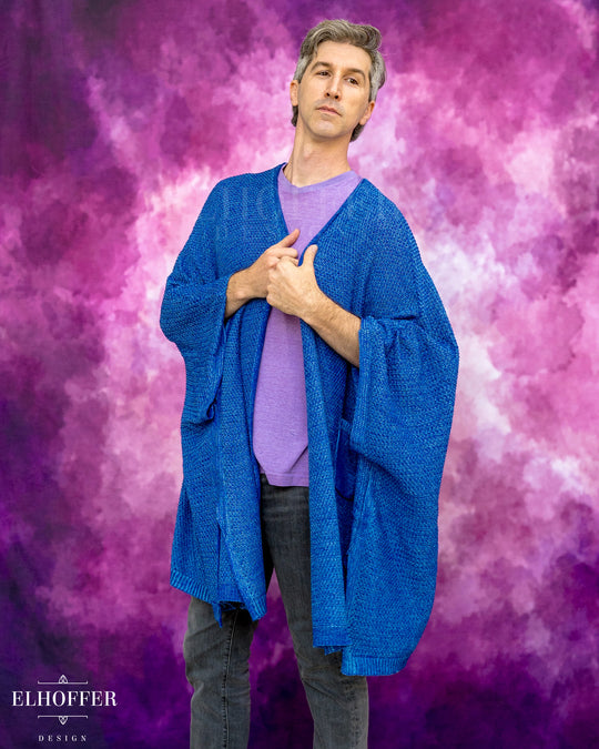 Fae of Night & Stars Knit Robe - Icy Blue