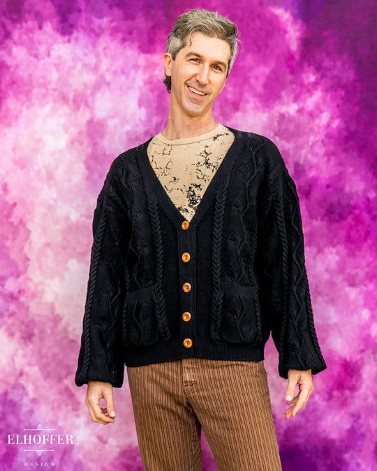 Elevensies Oversize Cardi - Wraith Black