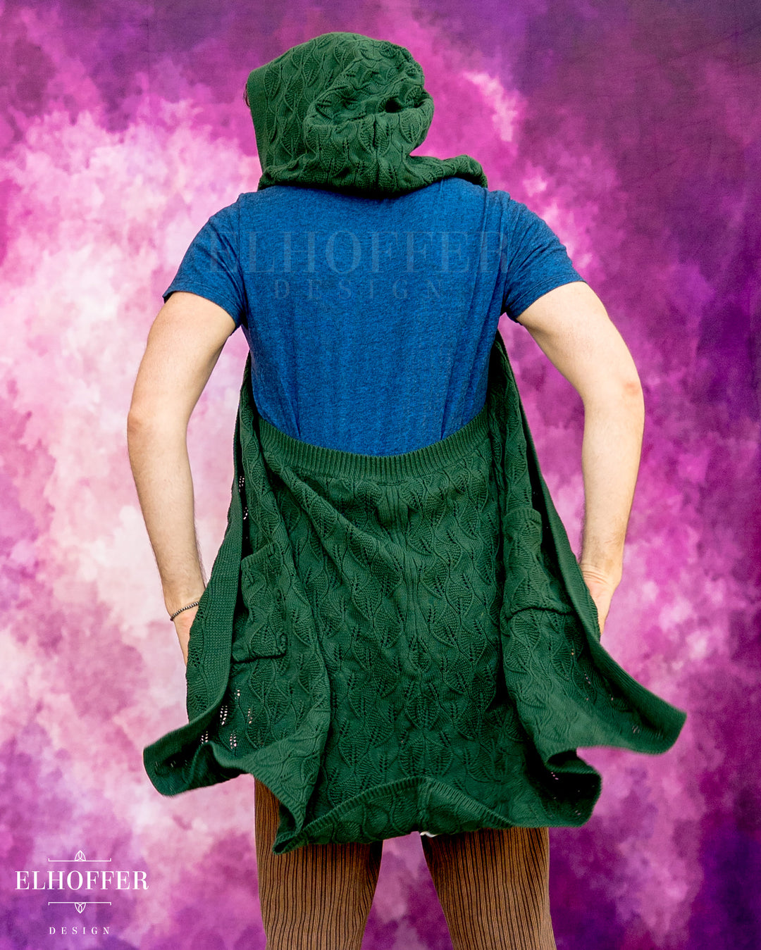 Elven Rogue Hooded Vest - Old Forest Green