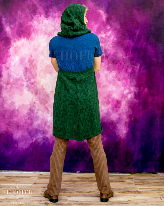 Elven Rogue Hooded Vest - Old Forest Green