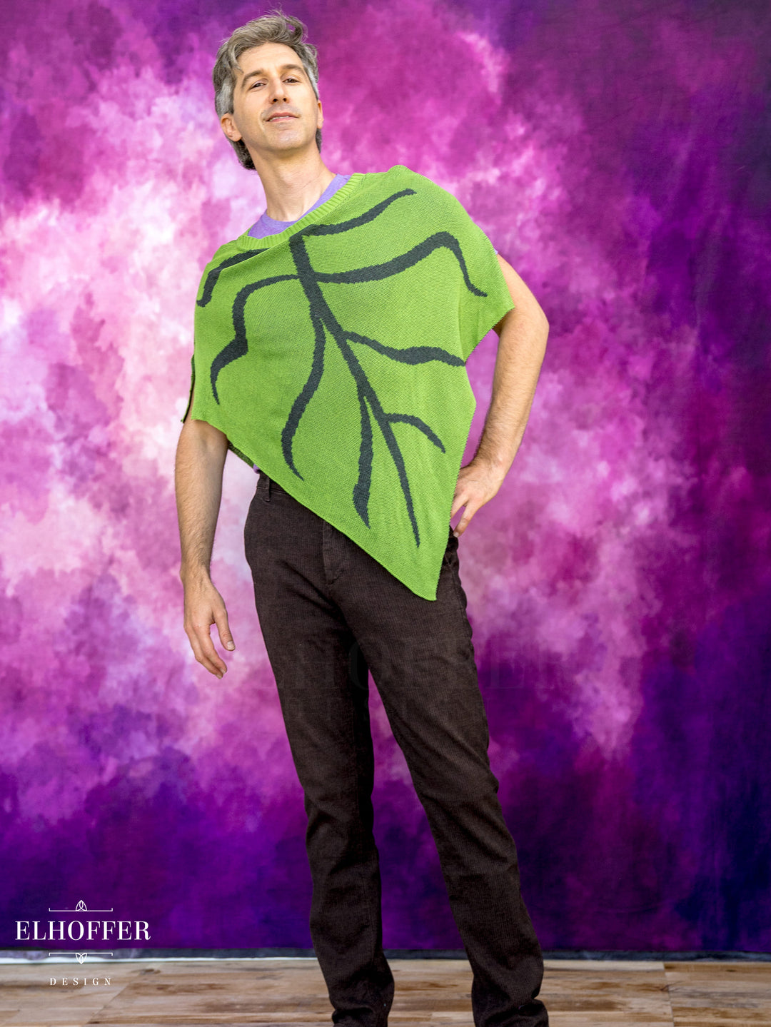 Essential Leaf Poncho - Spring Green
