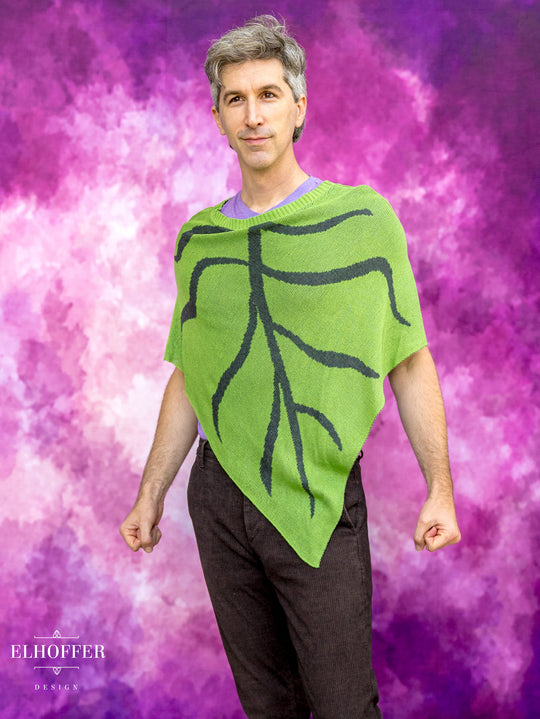 Essential Leaf Poncho - Spring Green