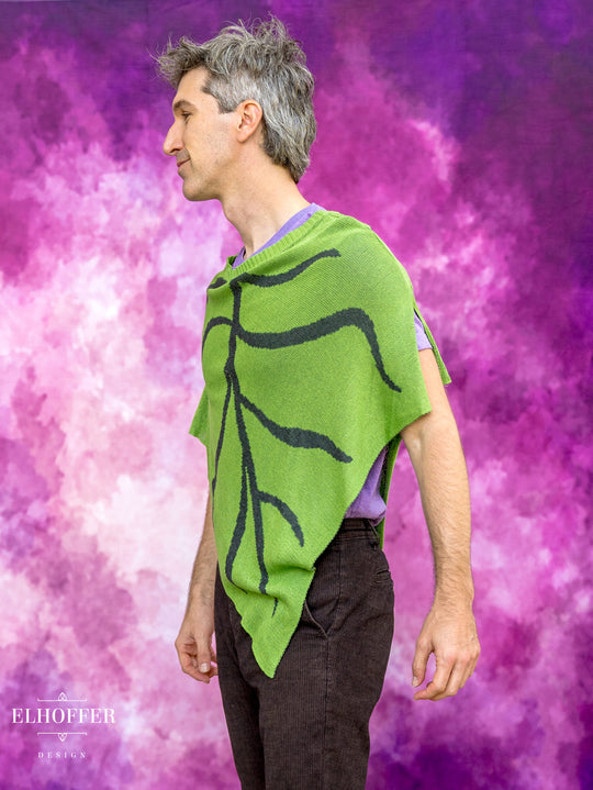 Essential Leaf Poncho - Spring Green