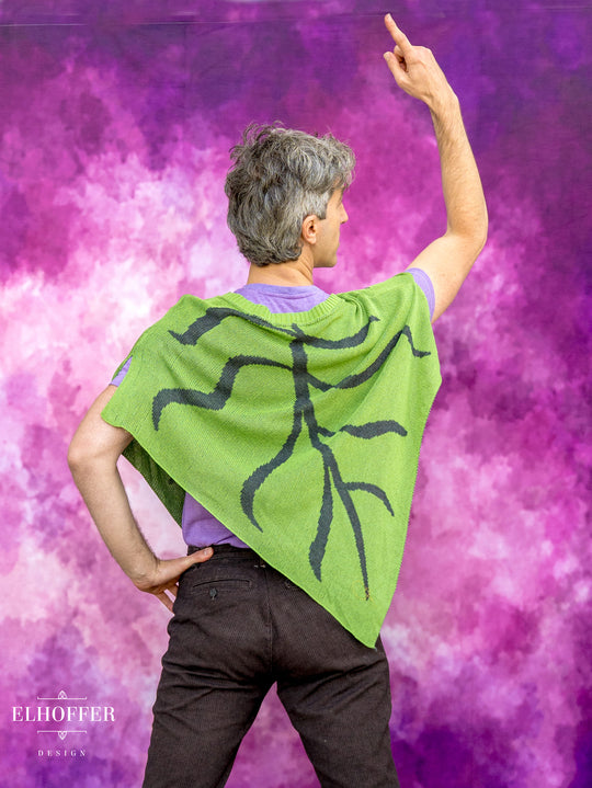 Essential Leaf Poncho - Spring Green
