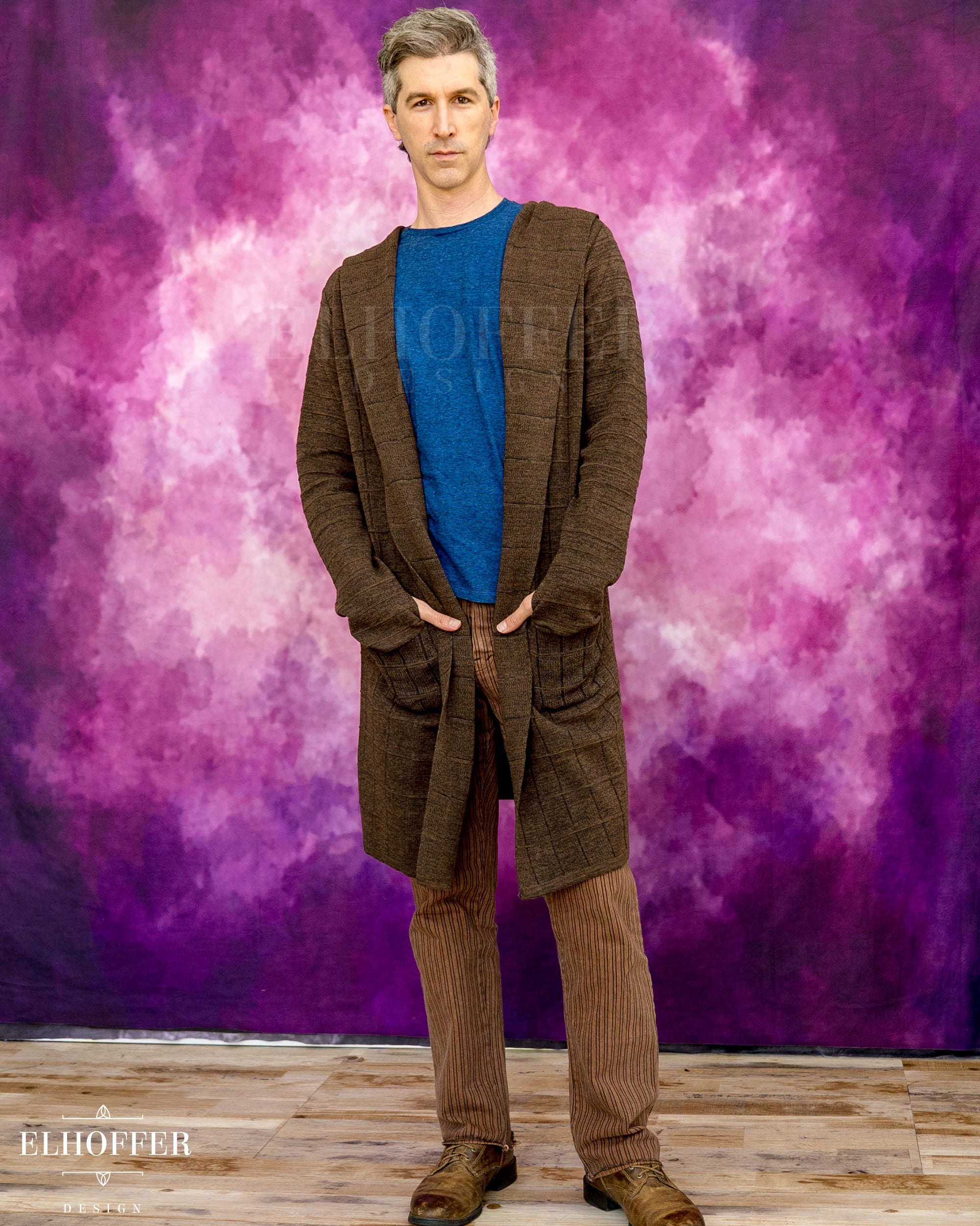 Galactic Renegade Unisex Duster Cardigan - Sepia Knight – Elhoffer