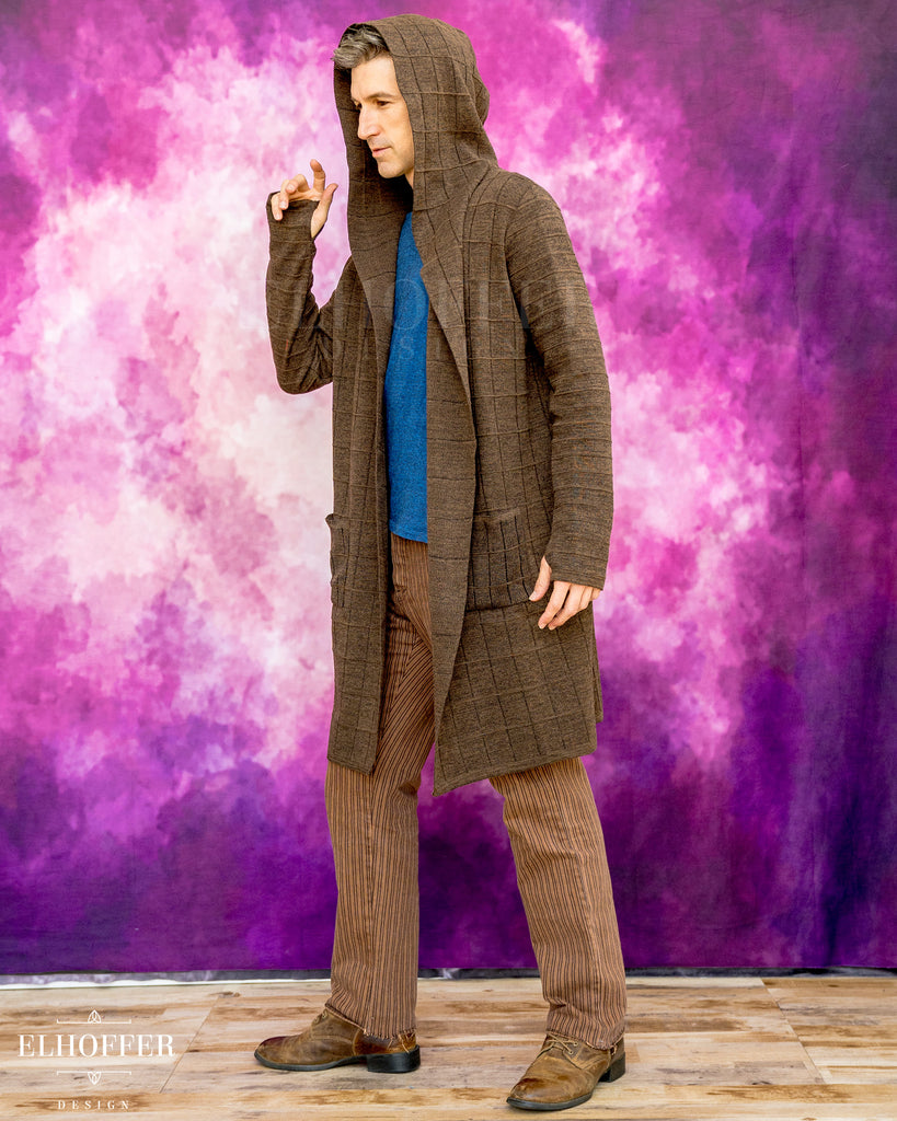 Galactic Renegade Unisex Duster Cardigan - Sepia Knight – Elhoffer