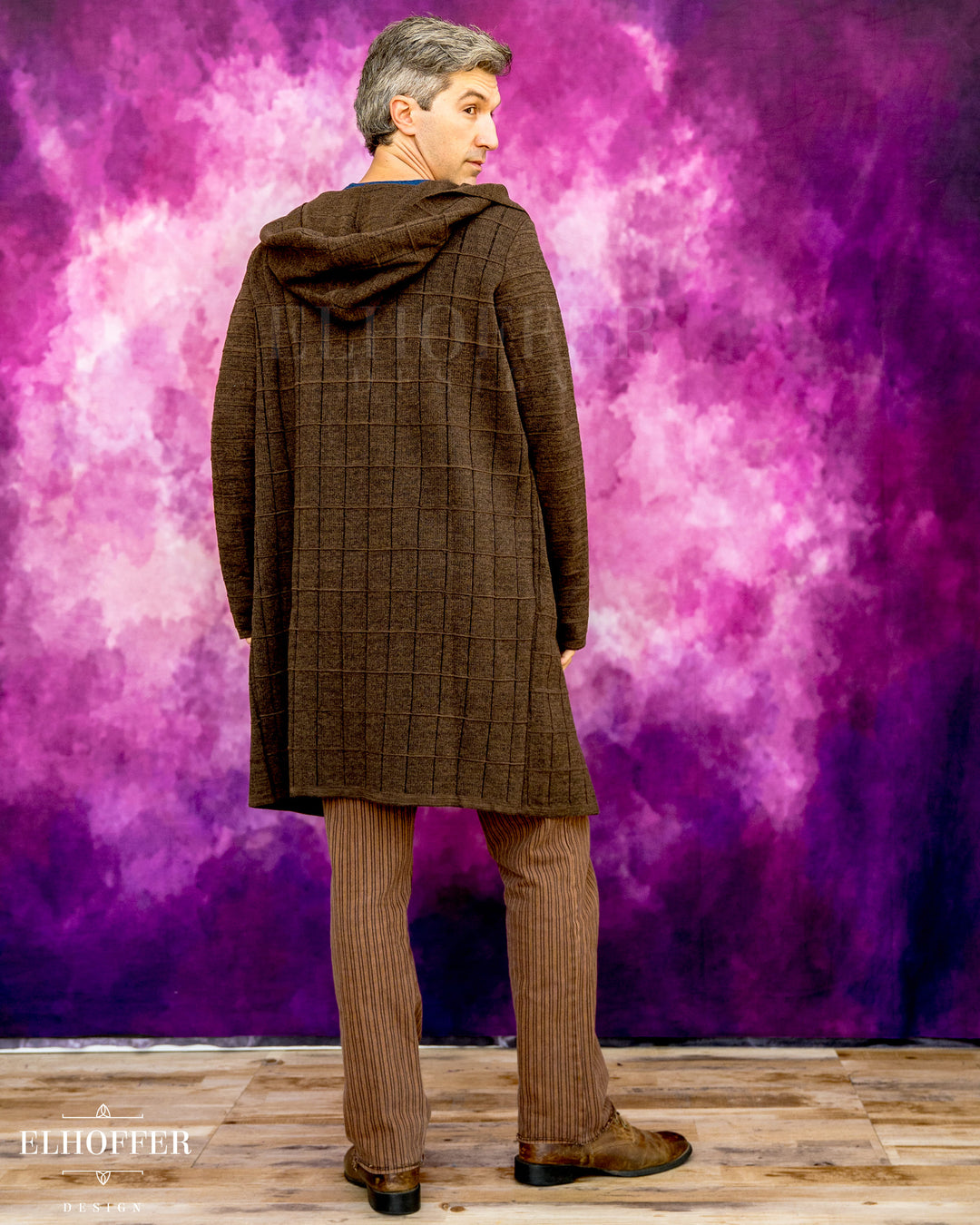 Galactic Renegade Unisex Duster Cardigan - Sepia Knight