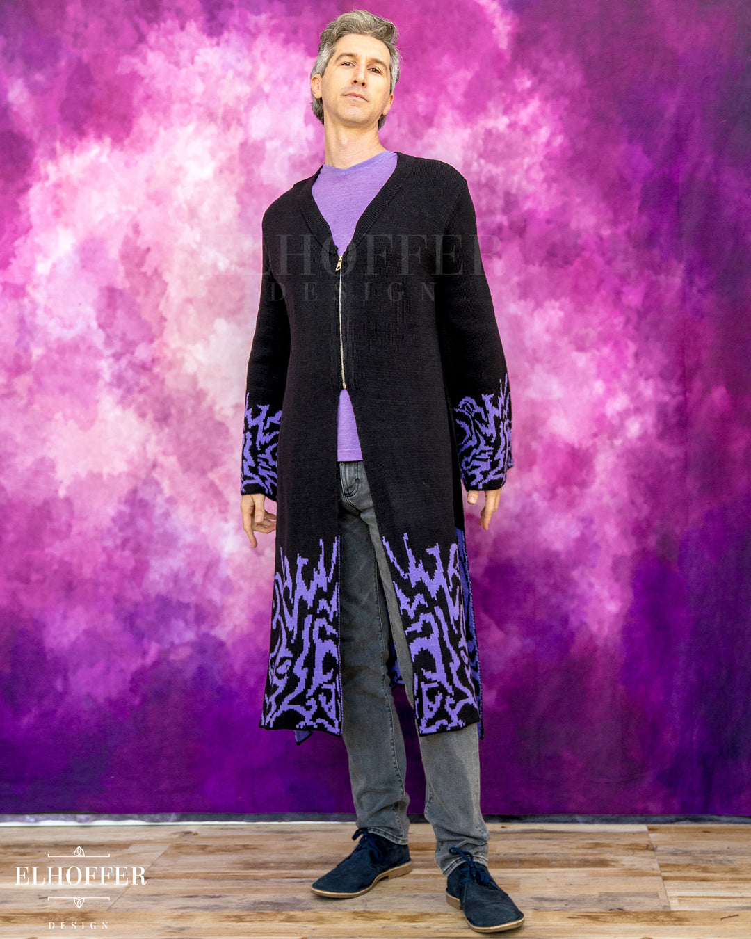 Starpuff Special - Demon Idol Unisex Sochangui Robe - Black & Purple