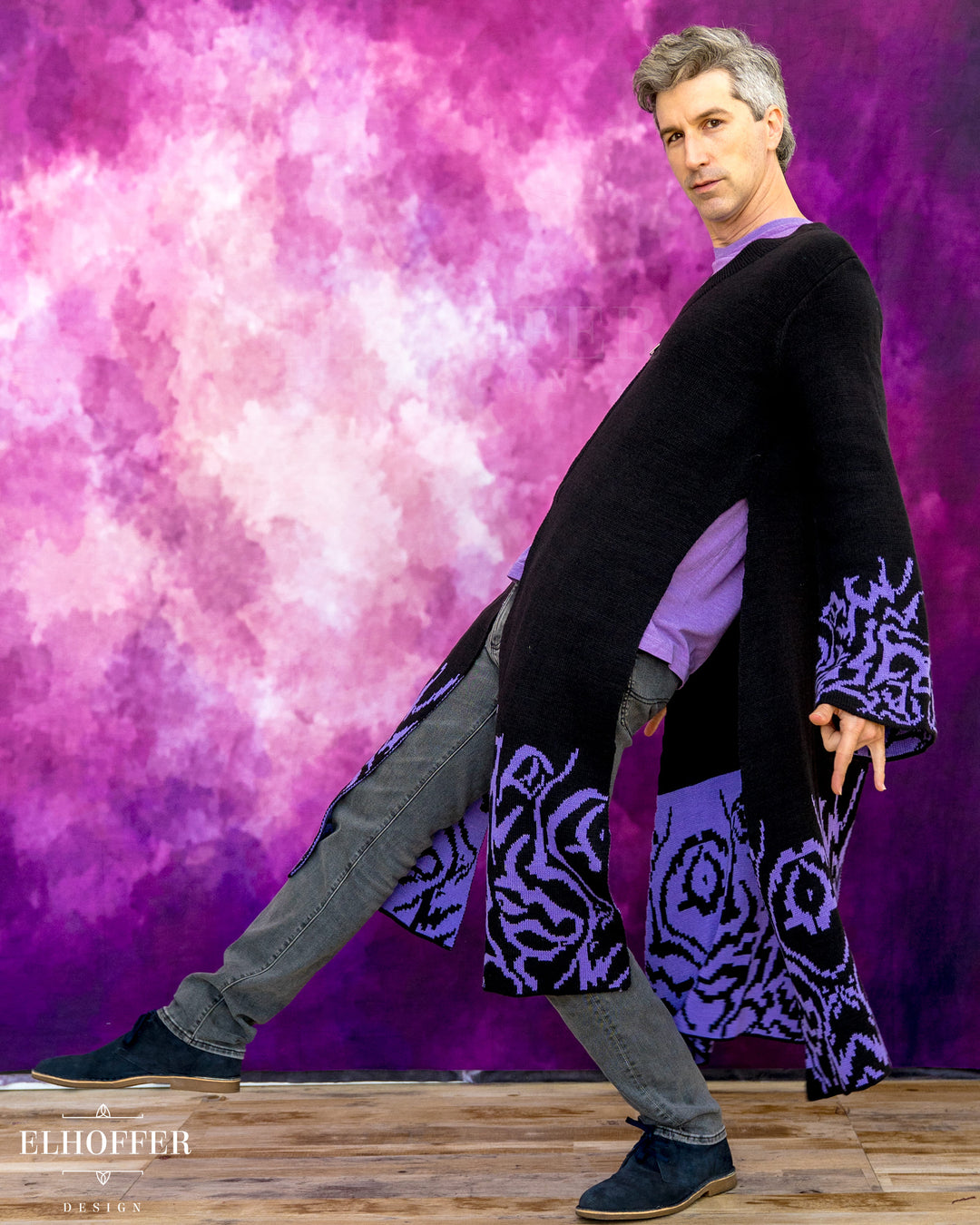 Starpuff Special - Demon Idol Unisex Sochangui Robe - Black & Purple
