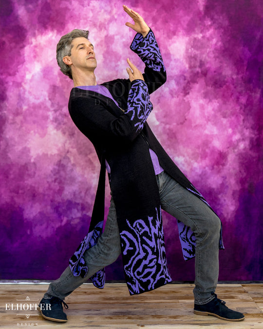 Starpuff Special - Demon Idol Unisex Sochangui Robe - Black & Purple