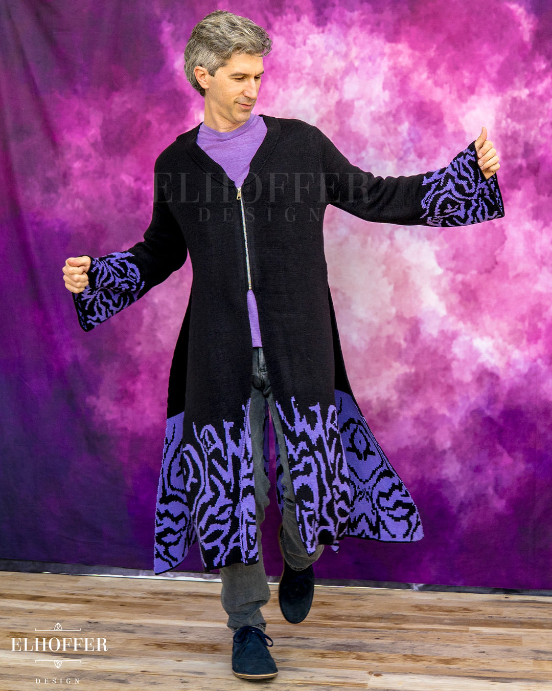 Starpuff Special - Demon Idol Unisex Sochangui Robe - Black & Purple
