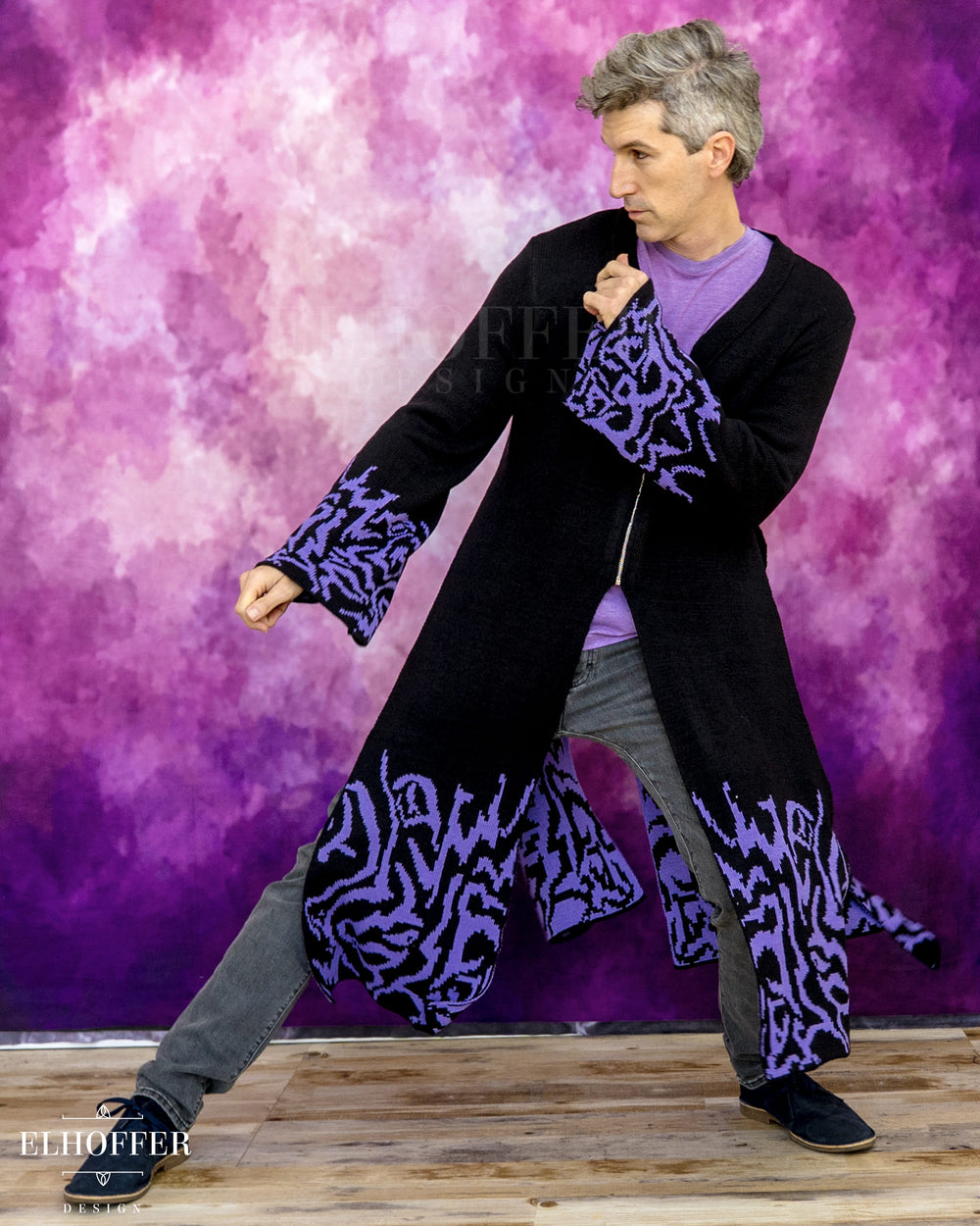 Demon Idol Unisex Sochangui Robe - Black & Purple