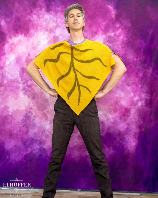 Essential Leaf Poncho - Autumnal Gold