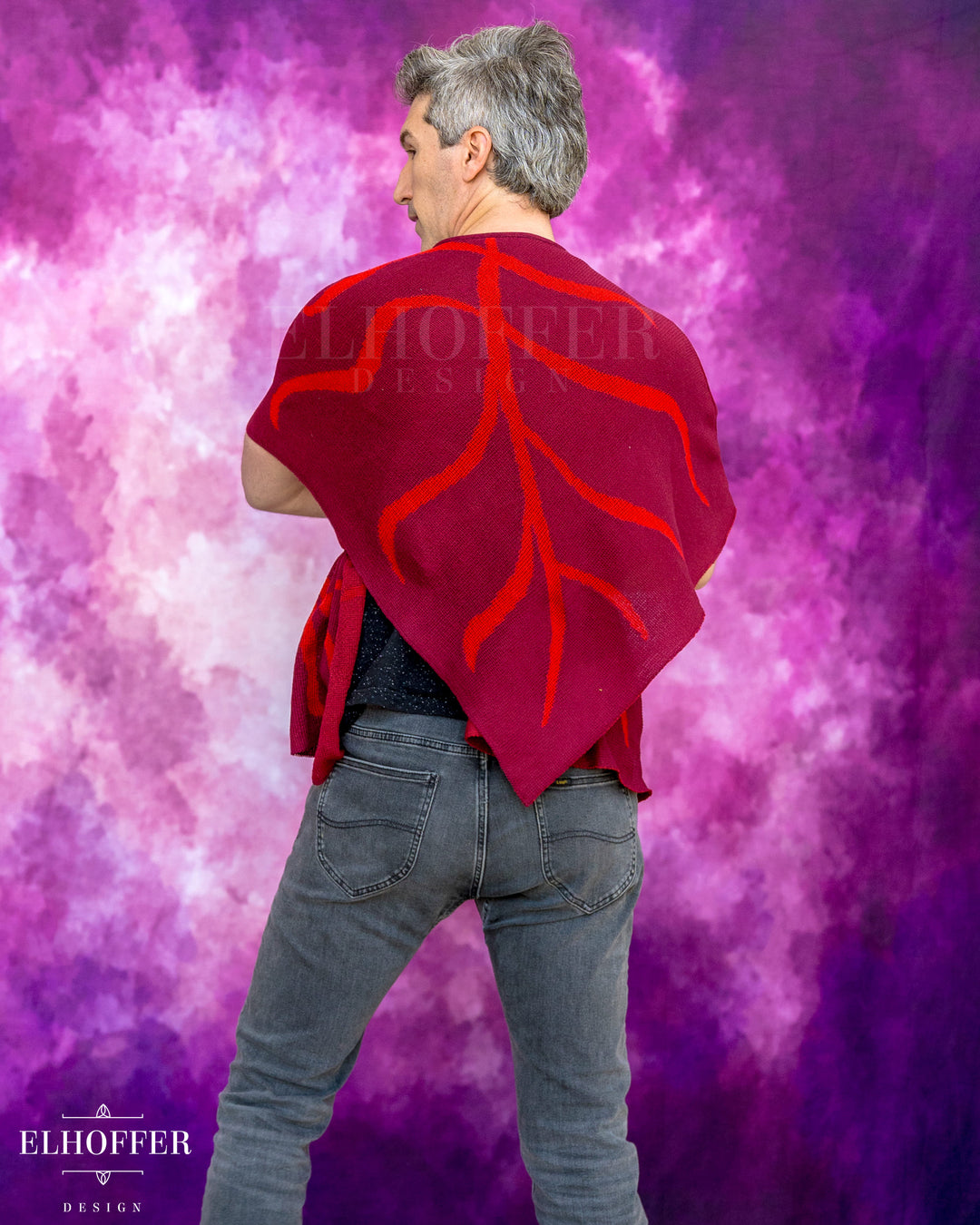 Essential Leaf Wrap Skirt/Cape - Autumnal Burgundy
