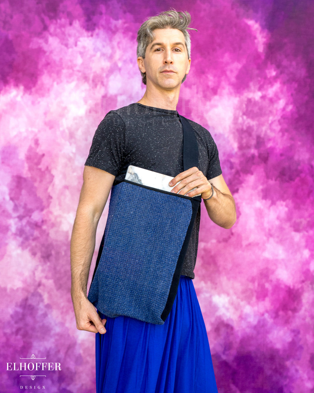 Knit Cross-Body Satchel - Nomad Heathered Navy