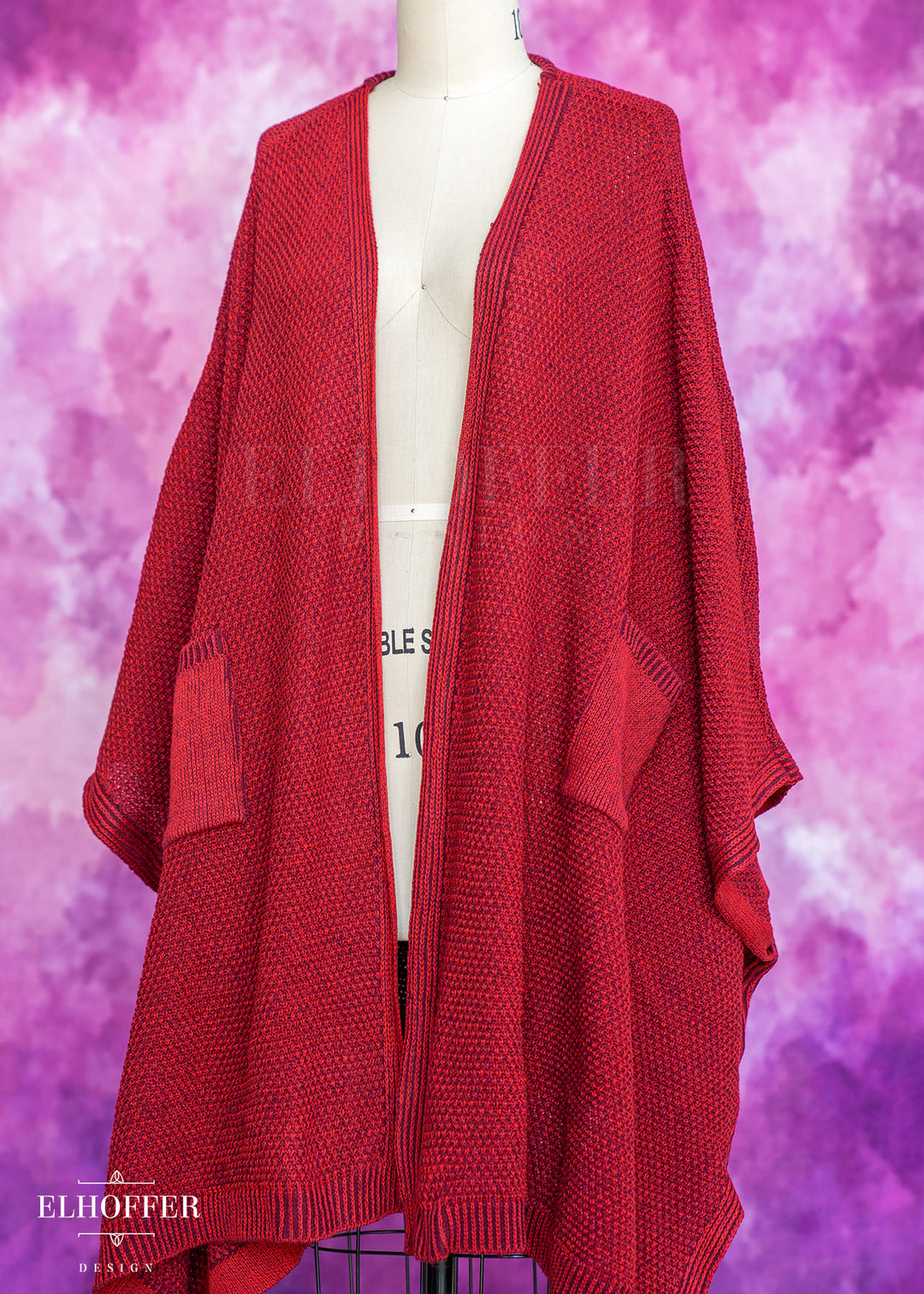 Fae of Night & Stars Knit Robe - Vamp Red