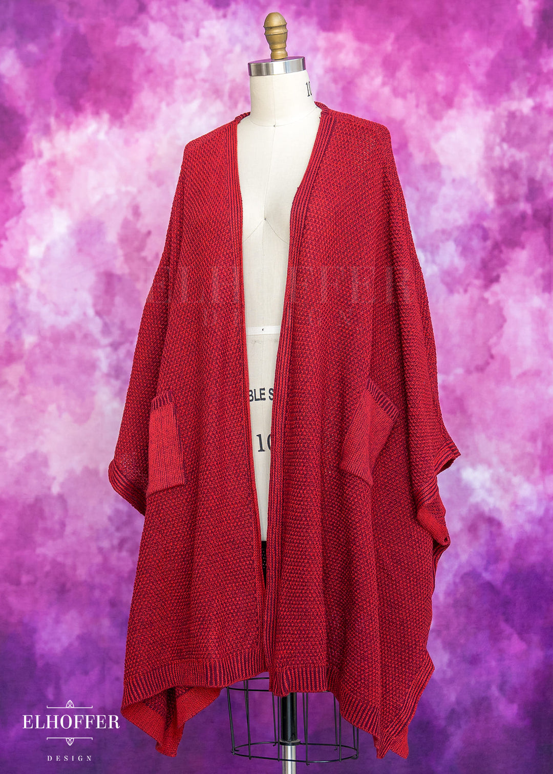 Fae of Night & Stars Knit Robe - Vamp Red