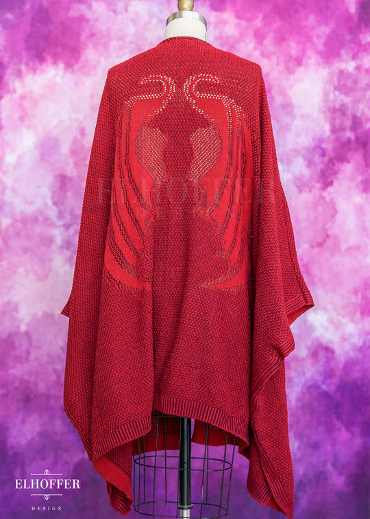 Fae of Night & Stars Knit Robe - Vamp Red