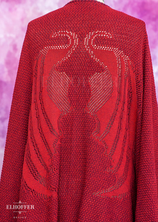 Fae of Night & Stars Knit Robe - Vamp Red