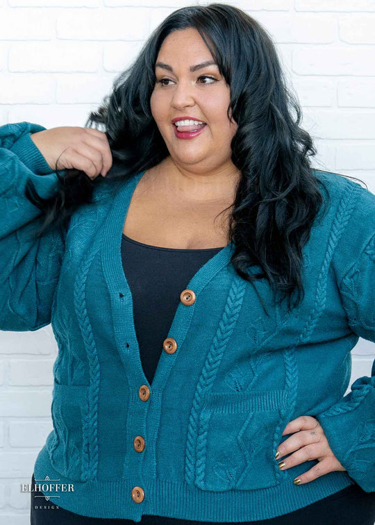 Elevensies Oversize Cardi - Lake Town Teal