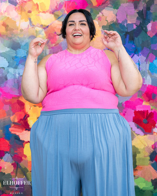 Essential Susan Crop Top - Butterfly Fuchsia