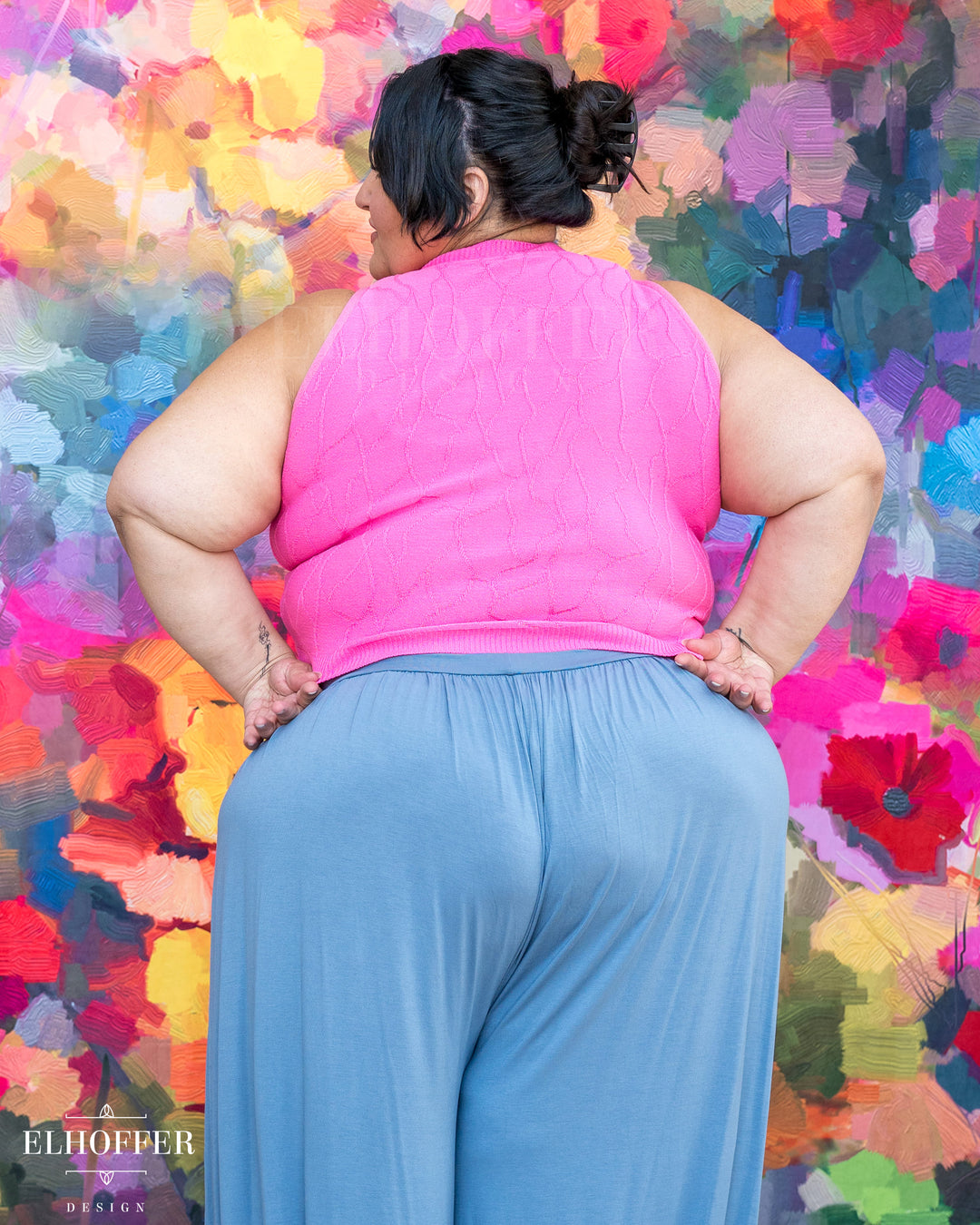 Essential Susan Crop Top - Butterfly Fuchsia