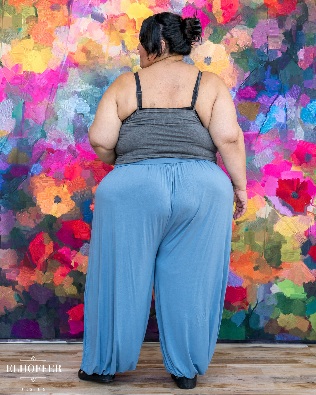 Essential Cozy Yasmin Pants - Dusty Blue Sky