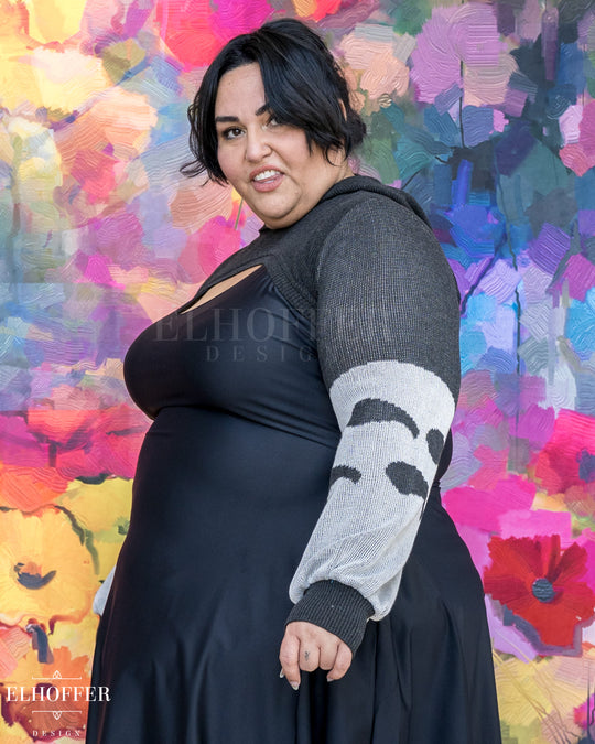 PREORDER - Forest Neighbor Capricorn Hooded Crop - Charcoal Grey