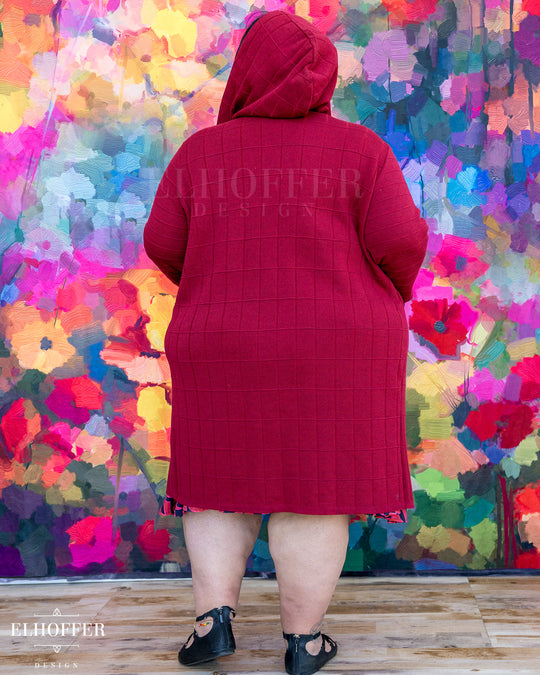 Galactic Renegade Unisex Duster Cardigan - Imperial Crimson