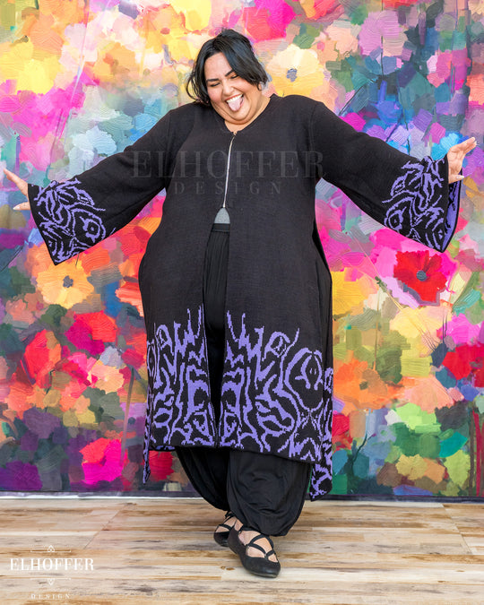 Demon Idol Unisex Sochangui Robe - Black & Purple