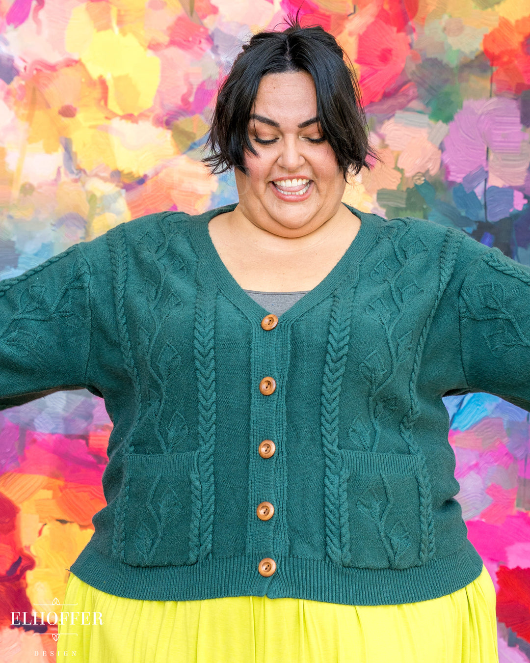 Elevensies Oversize Cardi - Fangorn Green