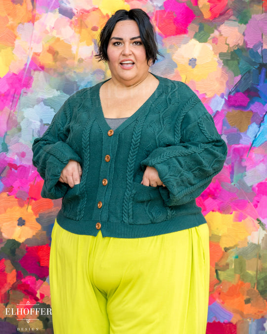 Elevensies Oversize Cardi - Fangorn Green