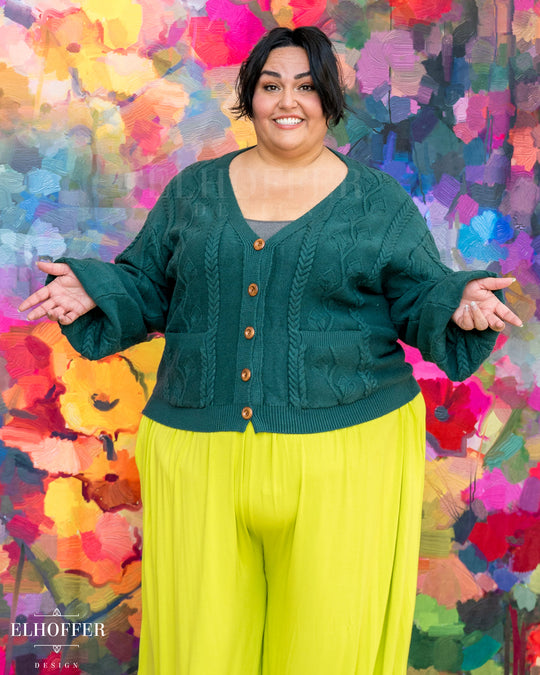Elevensies Oversize Cardi - Fangorn Green