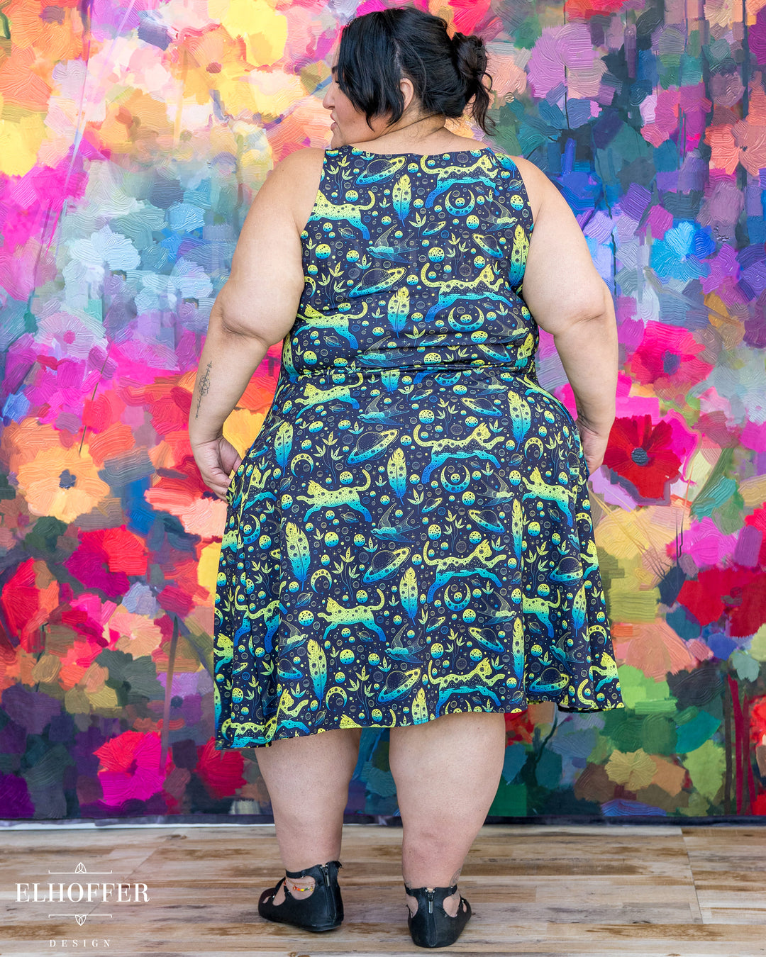 Essential Aquarius Knee Length Dress - Catty Bog Witch