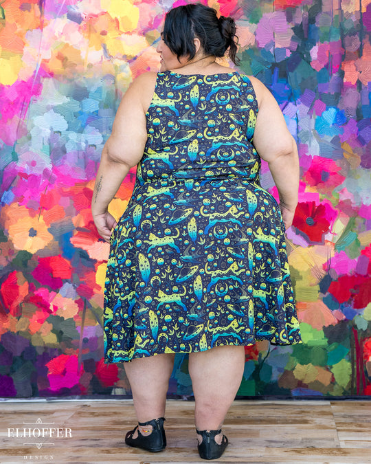 Essential Aquarius Knee Length Dress - Catty Bog Witch