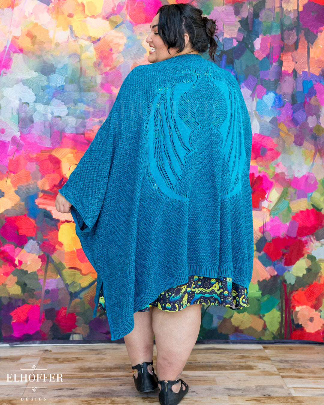 Fae of Night & Stars Knit Robe - Khaleesi Teal