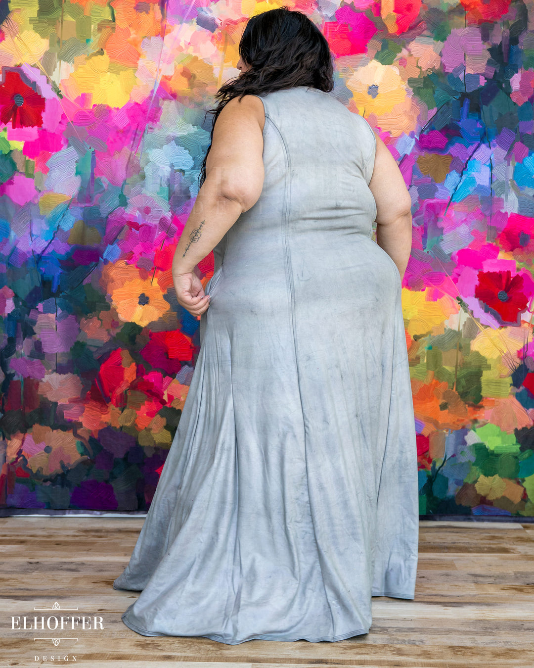 Essential Scorpio Maxi Dress - Distressed Liquid Holo - V Distressed - Final Sale