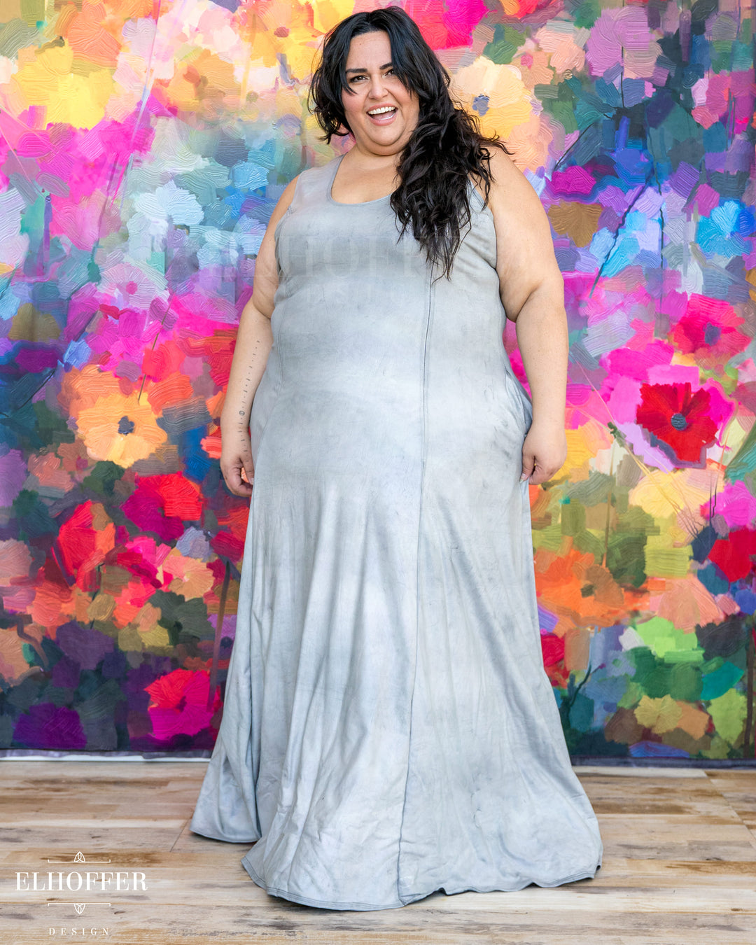 SAMPLE SALE - Scorpio Maxi Dress - Holo Foil 3XL - Sticking to itself, very weird