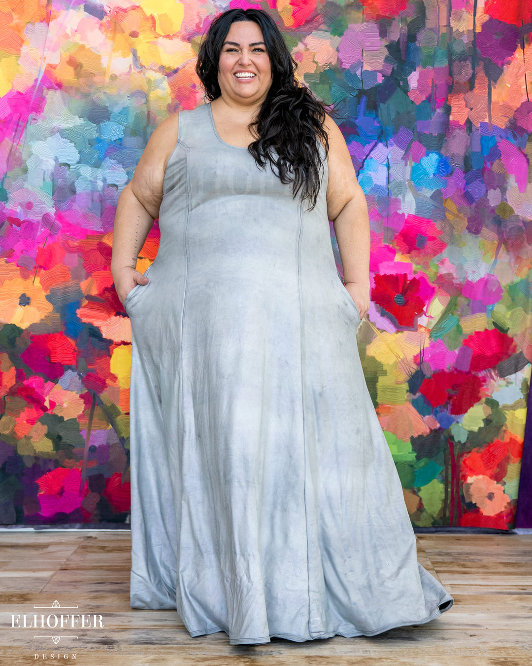 Essential Scorpio Maxi Dress - Distressed Liquid Holo - V Distressed - Final Sale